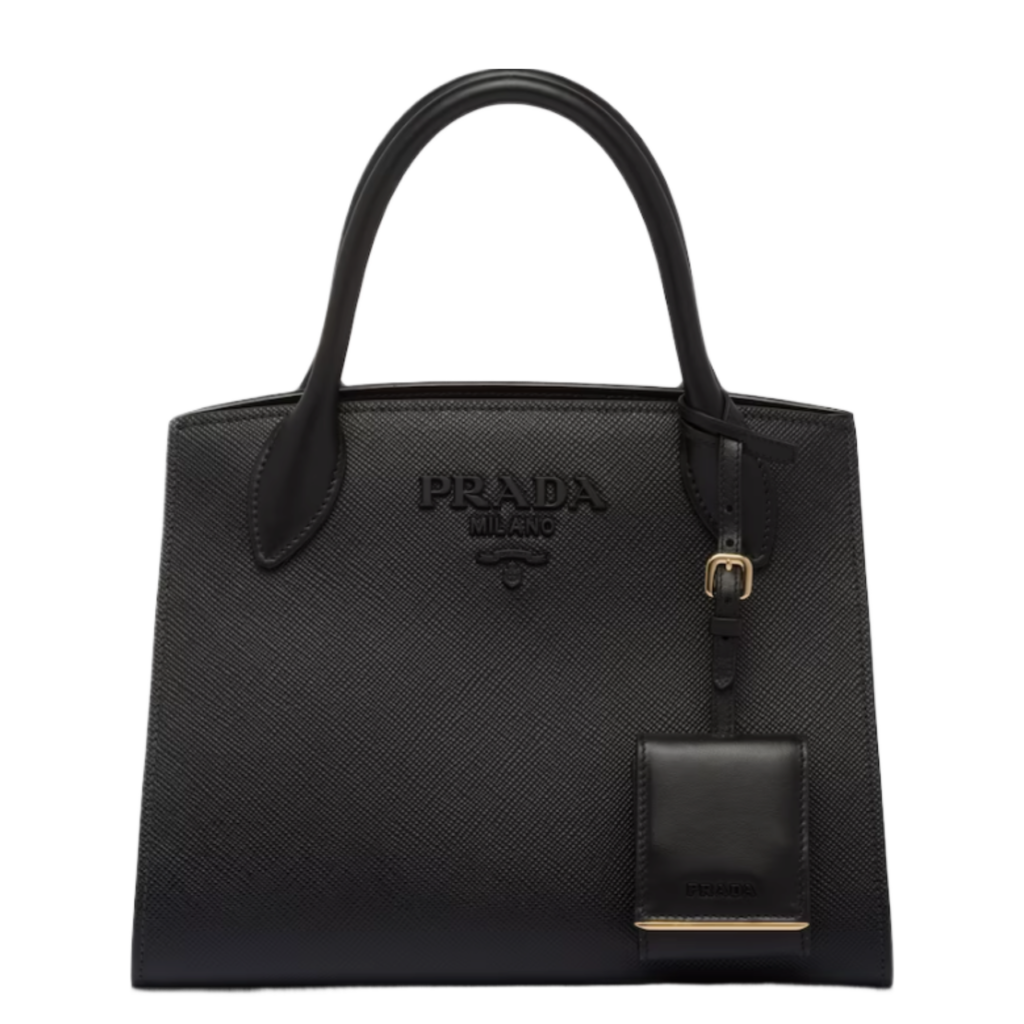 プラダ  1BA156 プラダ モノクローム サフィアーノレザー スモールバッグ