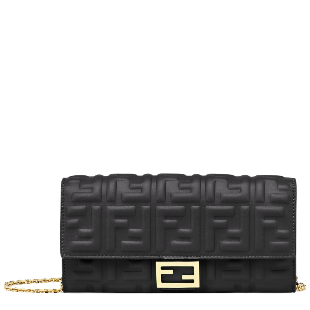 フェンディ 8M0365AAJDF0KUR バゲット コンチネンタル チェーンウォレット ナッパレザー