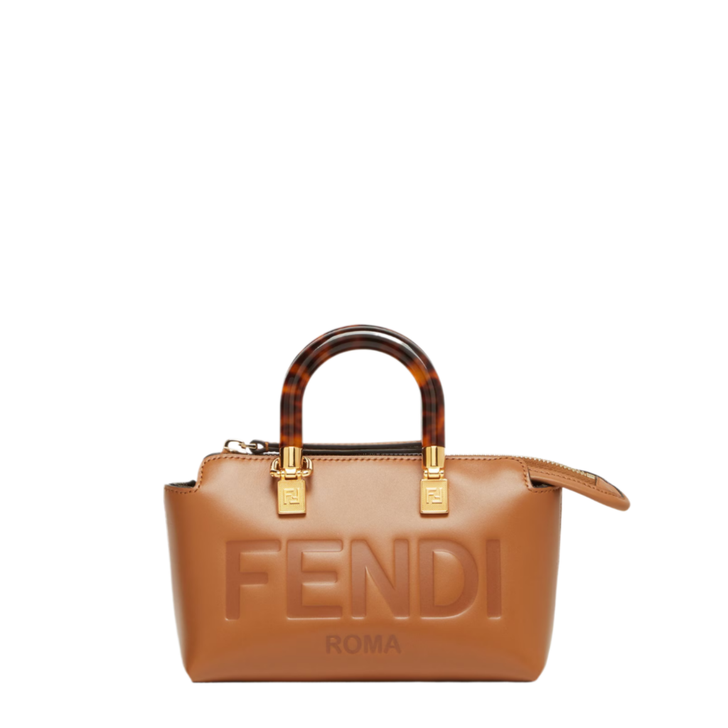 フェンディ 8BS067ABVLF0NYJ バイ ザ ウェイ ミニ ブラウンレザー ボストンバッグ スモール